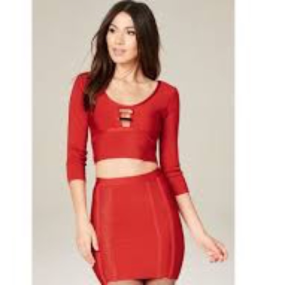 bebe Two Piece (Crop Top & Mini Skirt)